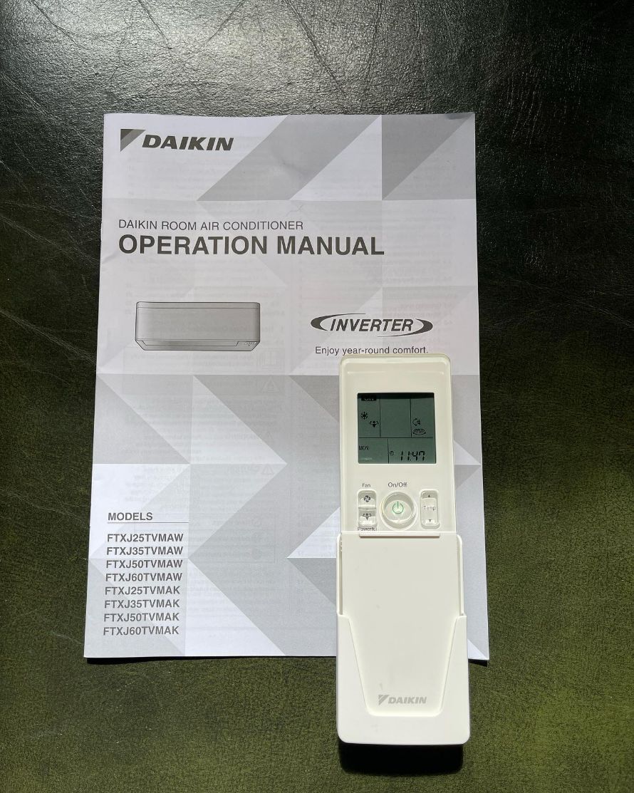 Daikin Operational Manual and Remote Controller — Air Conditioning in the Taree, NSW