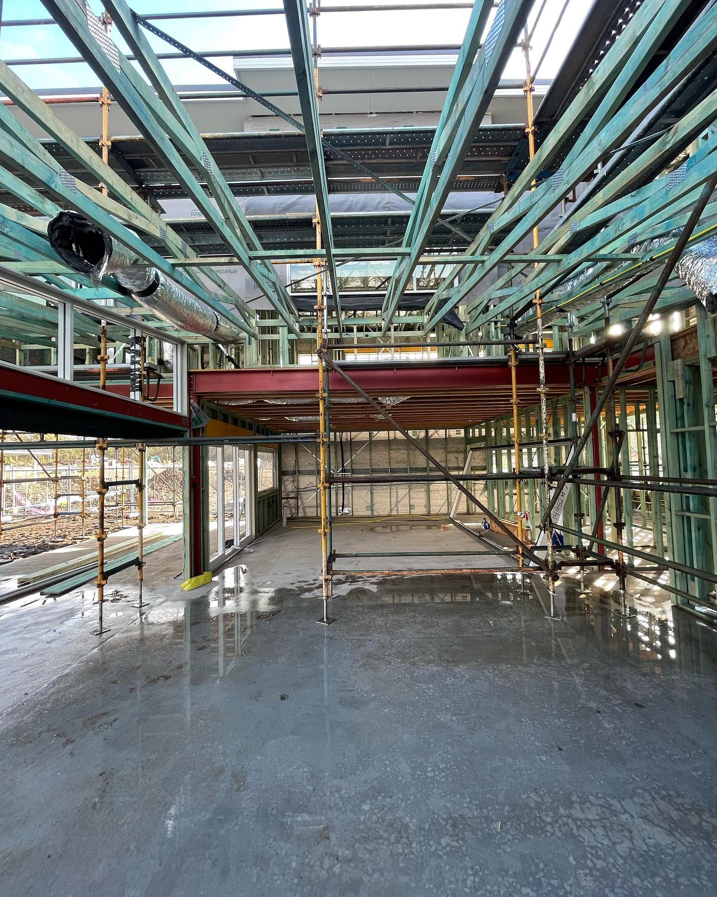 Installation In Progress Within A New Building — Air Conditioning in the Taree, NSW