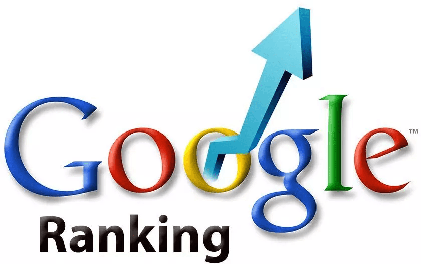 Un logo de classement Google avec une flèche pointant vers le haut