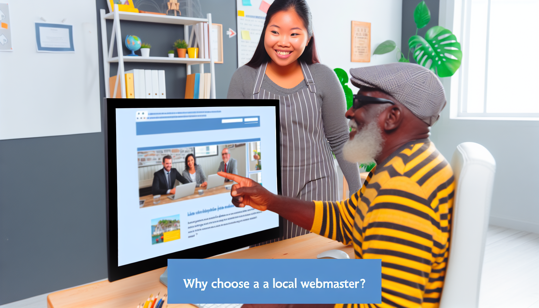 Représentation visuelle des avantages de travailler avec un webmaster local.