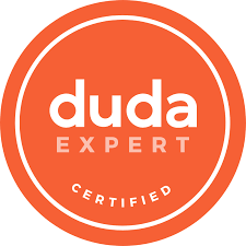 Le logo duda expert est orange et blanc et est certifié.