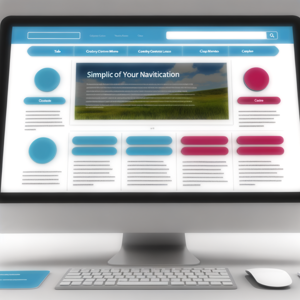 Un écran d'ordinateur affiche une simple de votre page de navigation