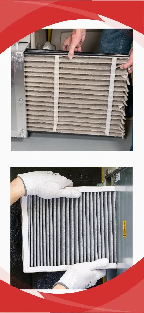 Furnace air filter replaced during Provo maintenance service