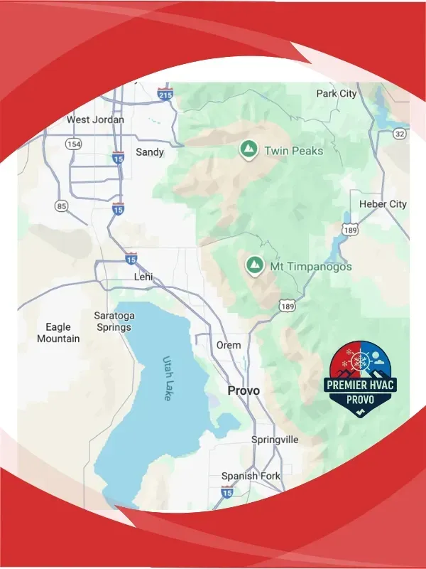 Premier HVAC Provo service areas throughout Utah County