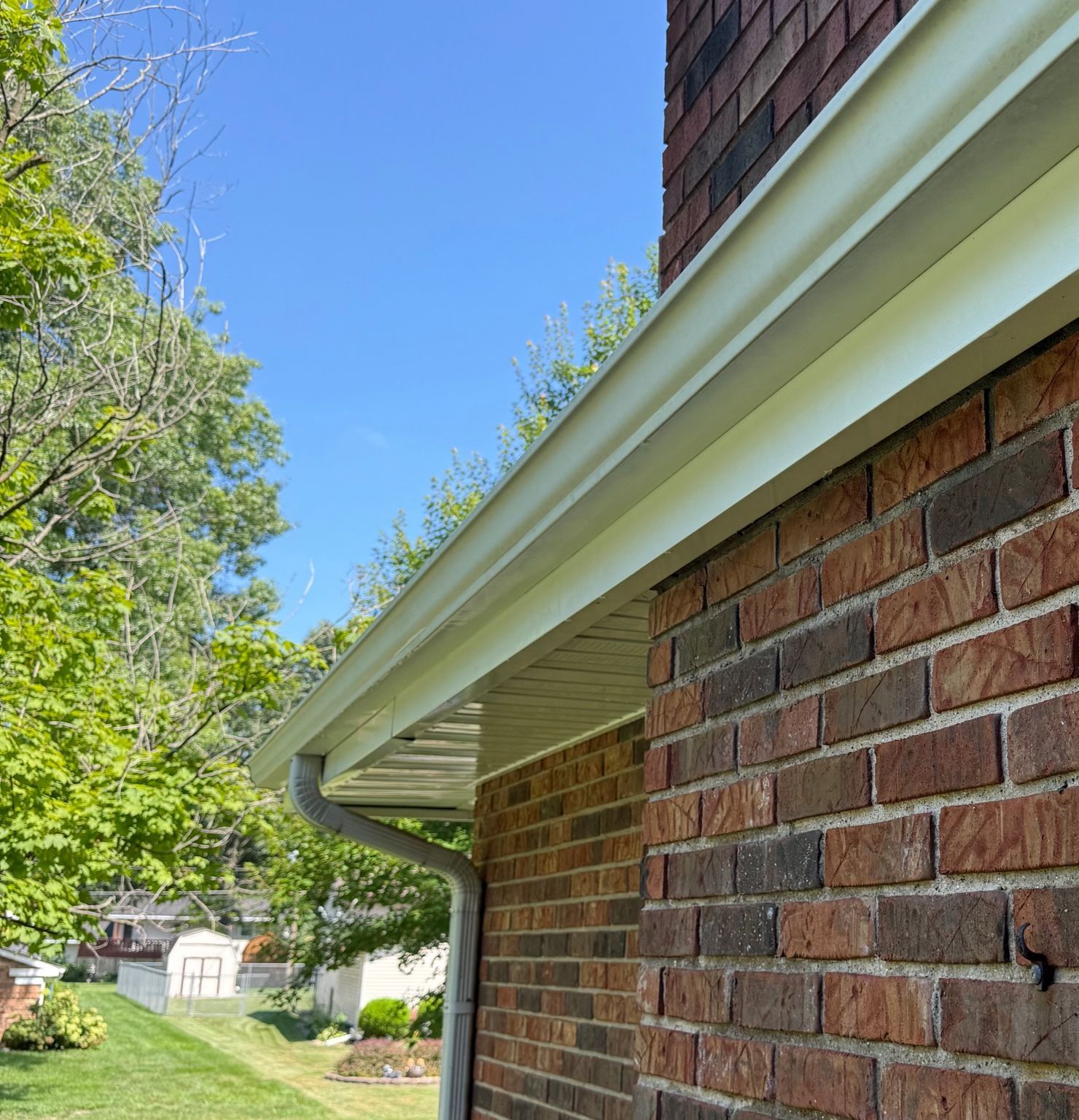 After Cleaning the Gutter — Springfield, IL — Midwest Power/Soft Washing