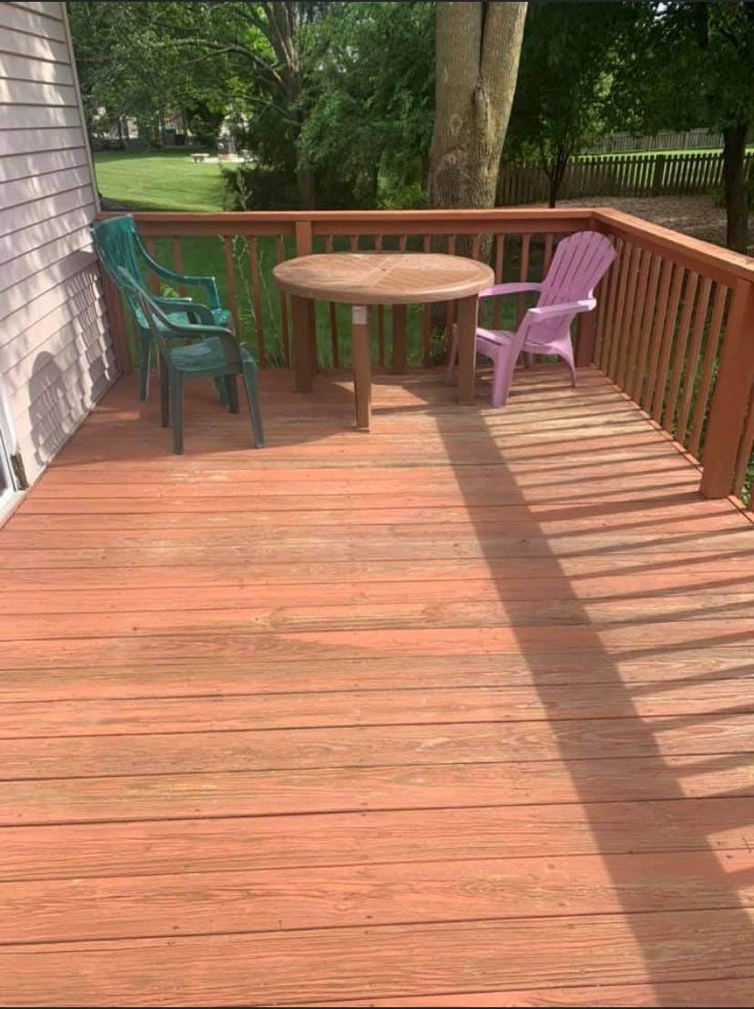 After Cleaning The Deck — Springfield, IL — Midwest Power/Soft Washing