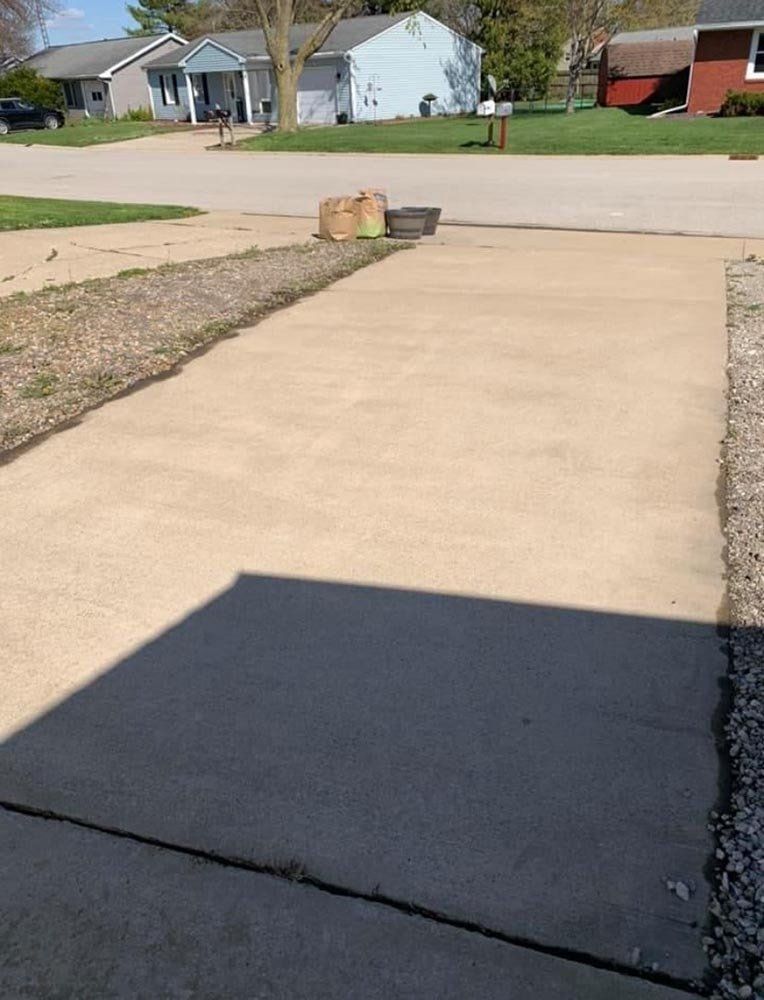 After Pressure Washing On Driveway — Springfield, IL — Midwest Power/Soft Washing