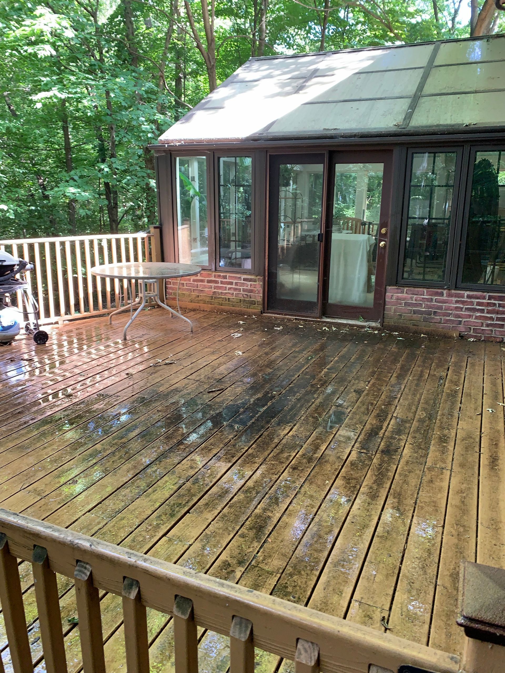 Before Cleaning the Roof Deck  — Springfield, IL — Midwest Power/Soft Washing