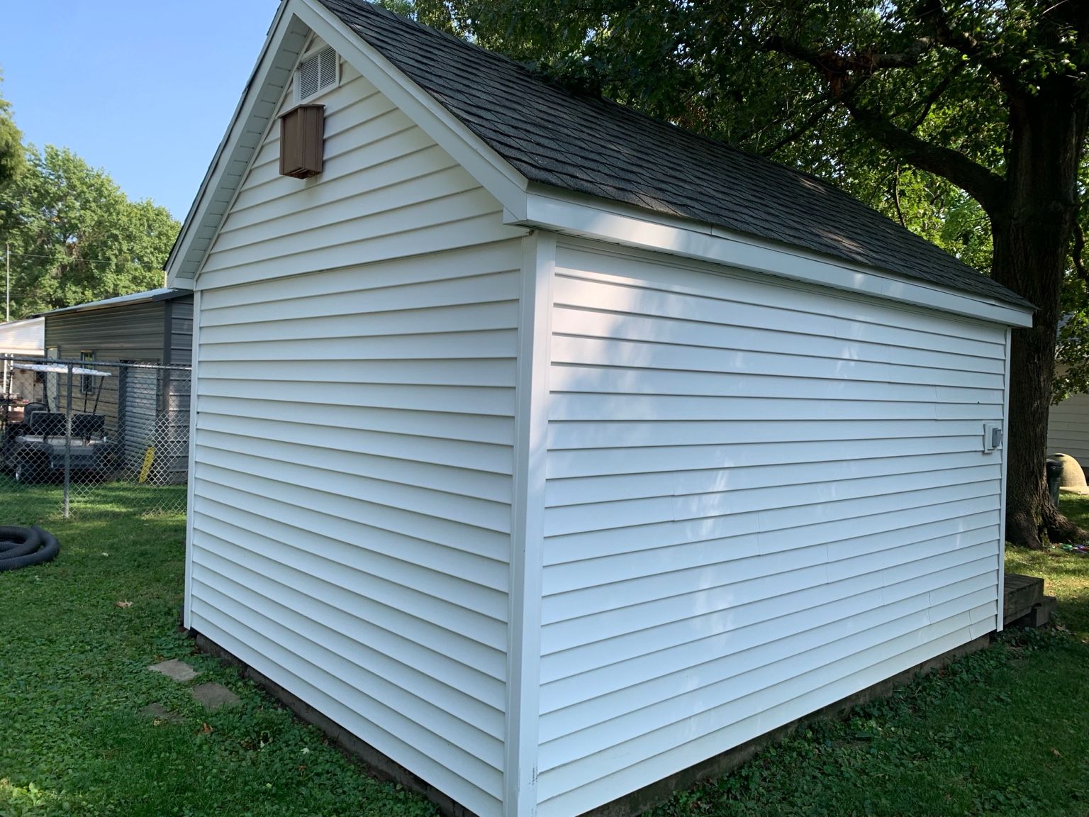 After Cleaning the White Shed — Springfield, IL — Midwest Power/Soft Washing