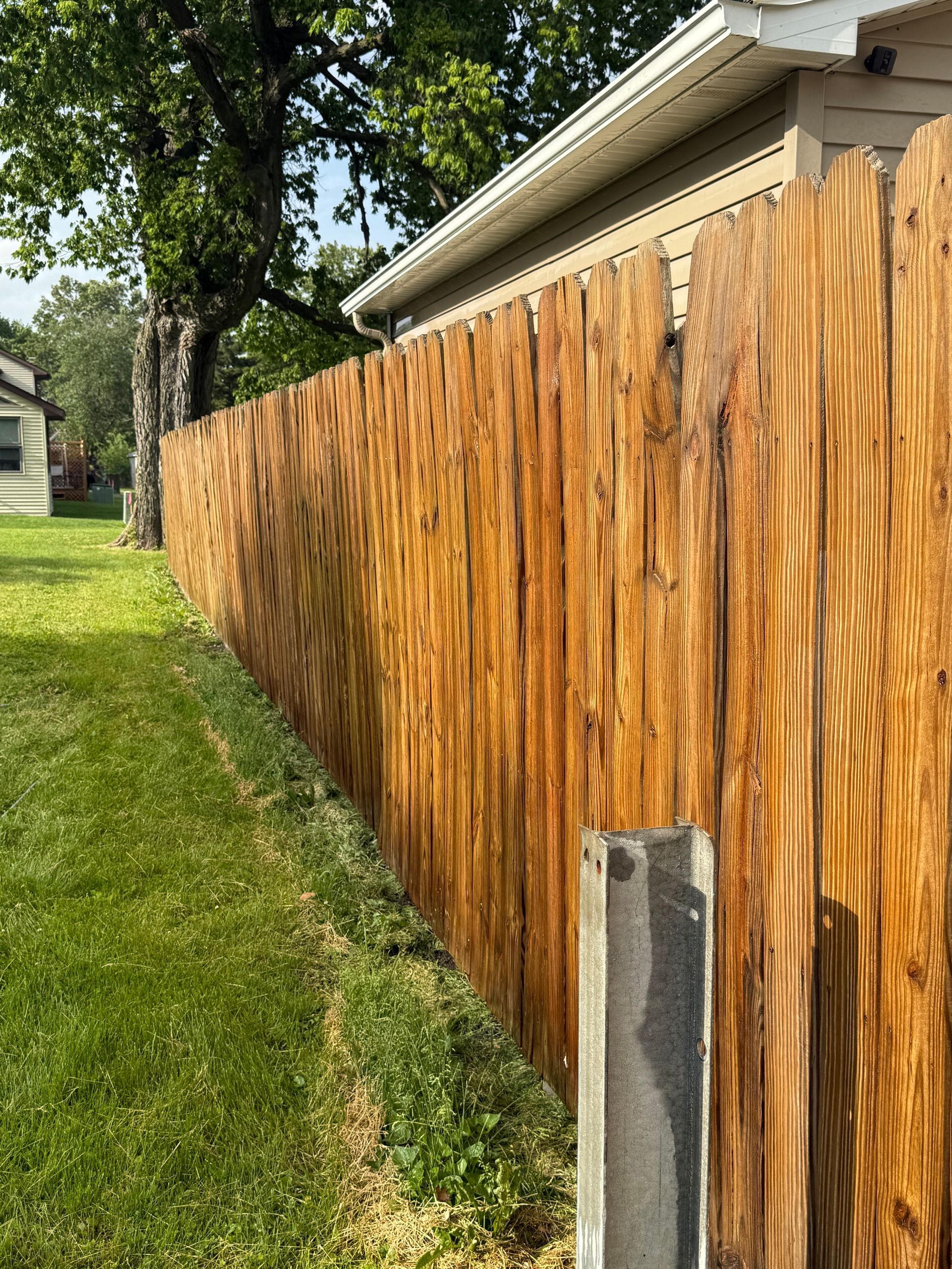 After Cleaning the Wood Fence — Springfield, IL — Midwest Power/Soft Washing