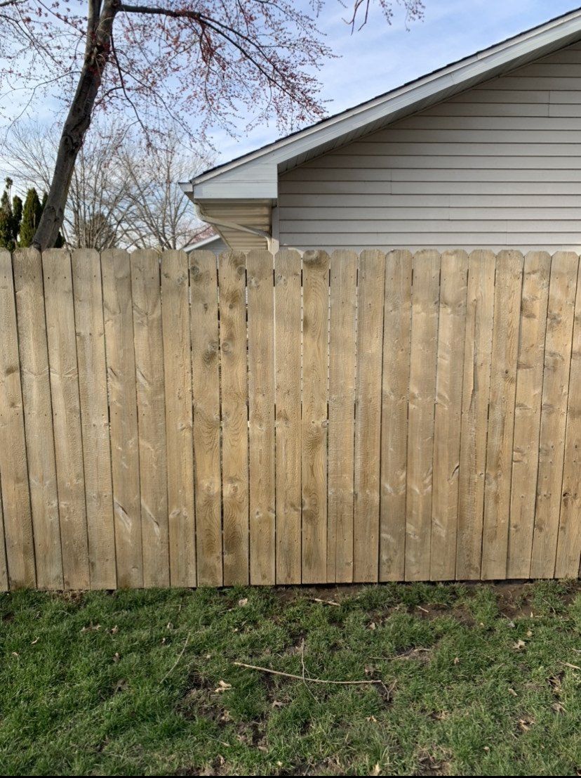 After Washing the Dirty Wooden Fence — Springfield, IL — Midwest Power/Soft Washing