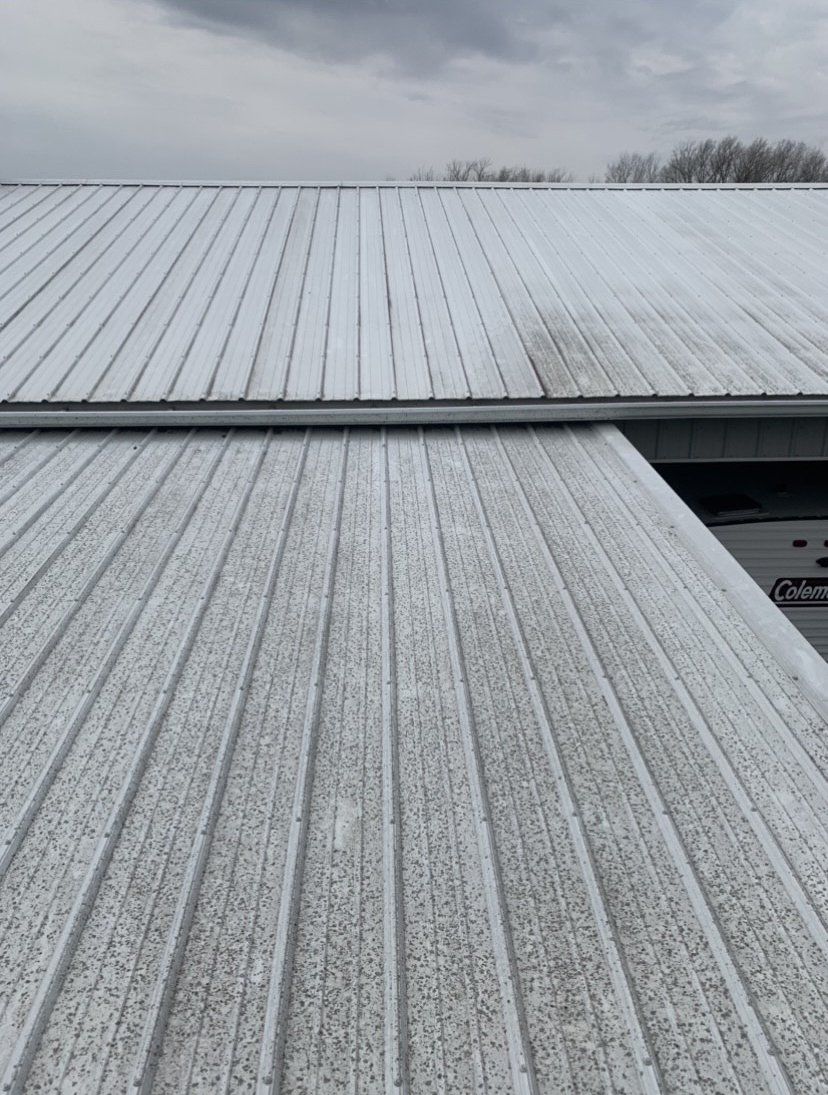 Before Cleaning the House White Roofing — Springfield, IL — Midwest Power/Soft Washing