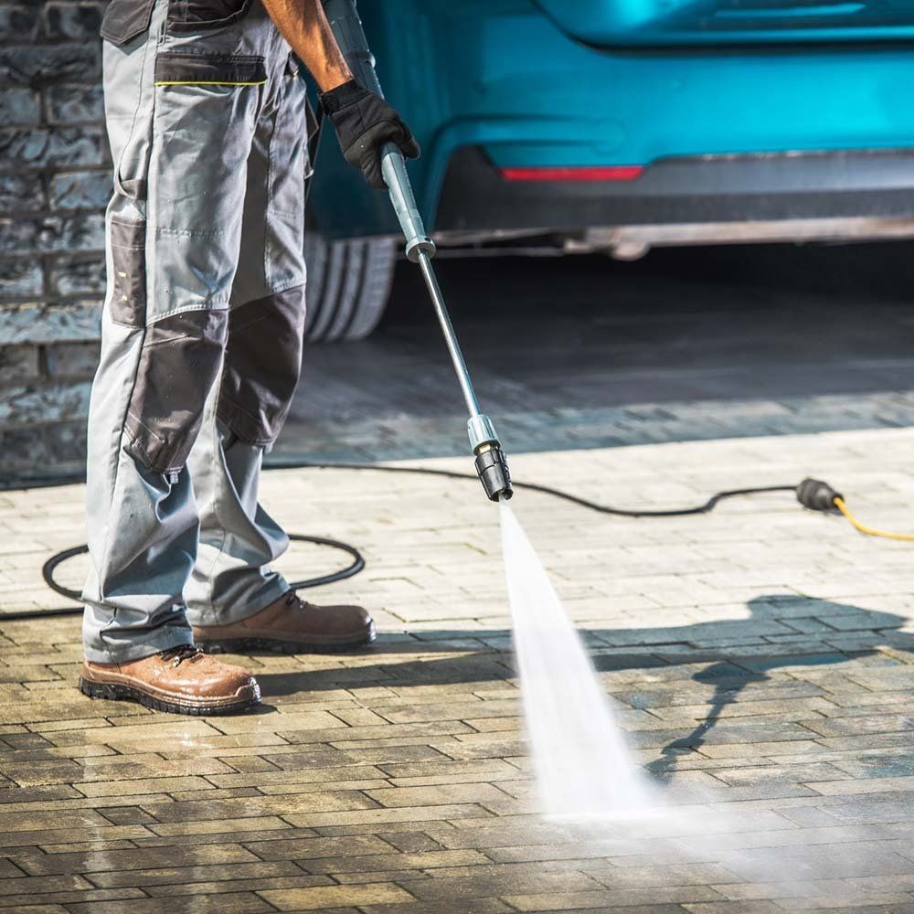 Pressure Washing On The Driveway — Springfield, IL — Midwest Power/Soft Washing