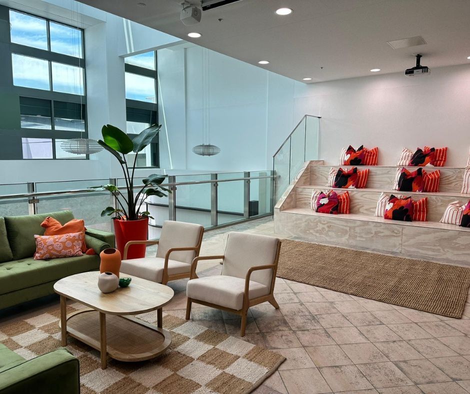 Elegant office breakout room fitout by Laity Building