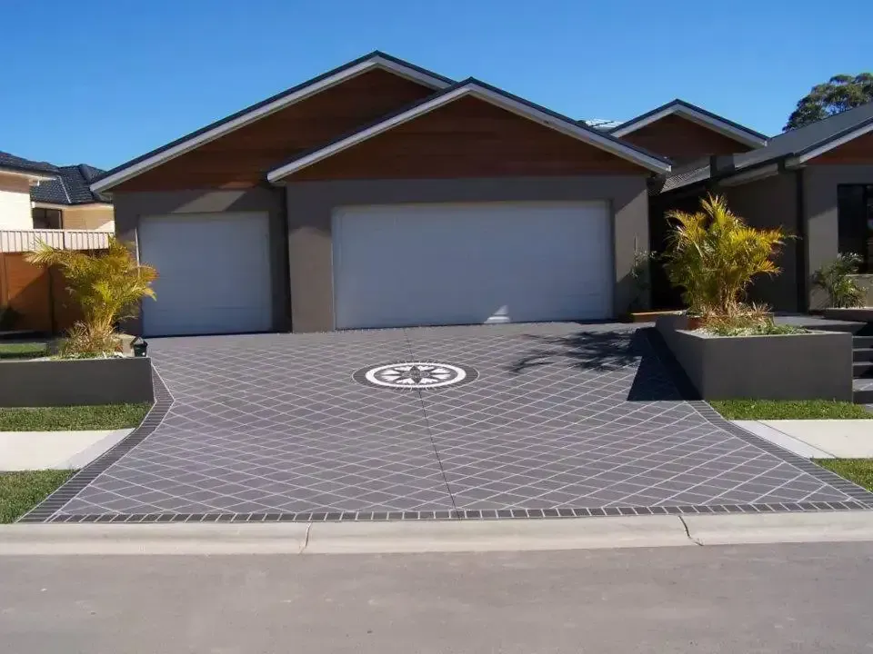 A House with A Driveway — Concrete Colour Solutions in Morisset, NSW