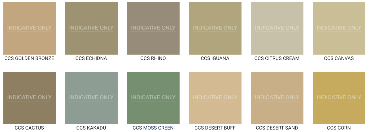 Green tint concrete colour swatches — Concrete Colour Solutions in Morisset, NSW
