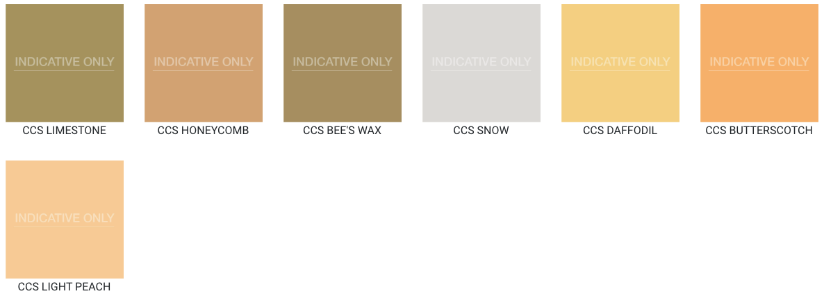Yellow shades concrete colour swatches — Concrete Colour Solutions in Morisset, NSW