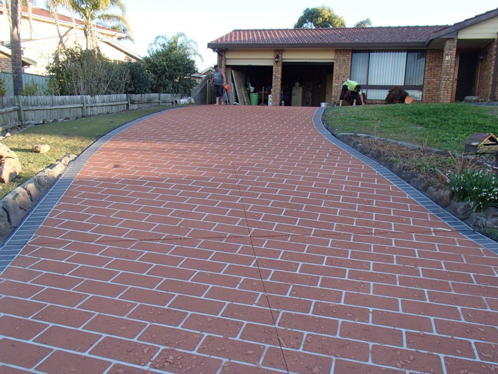 Concrete driveway