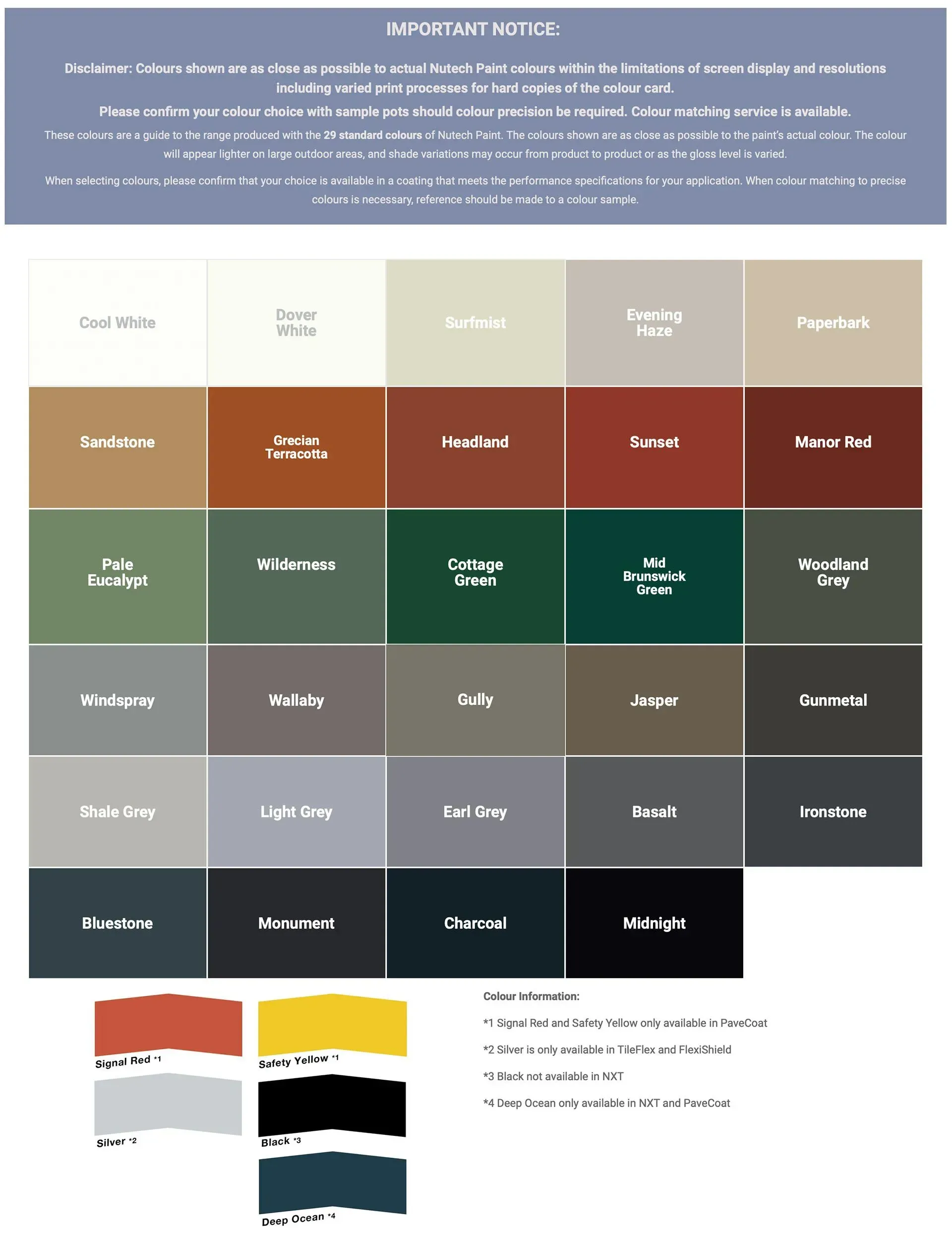 A Page with A Bunch of Different Colours on It — Concrete Colour Solutions in Morisset, NSW