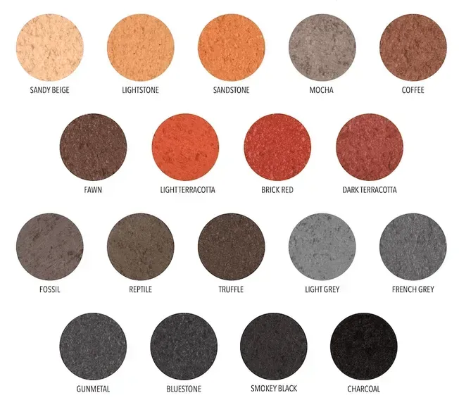 A Bunch of Different Coloured Circles on A White Background — Concrete Colour Solutions in Morisset, NSW