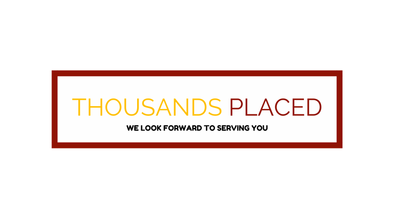 A logo for thousands placed we look forward to serving you.