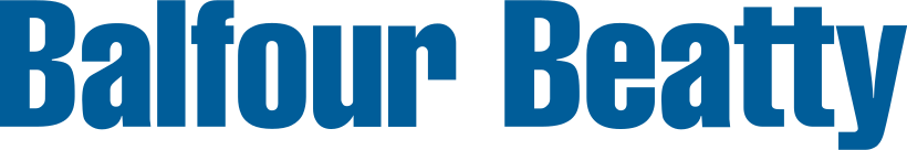 Balfour Beatty logo in dark blue font.
