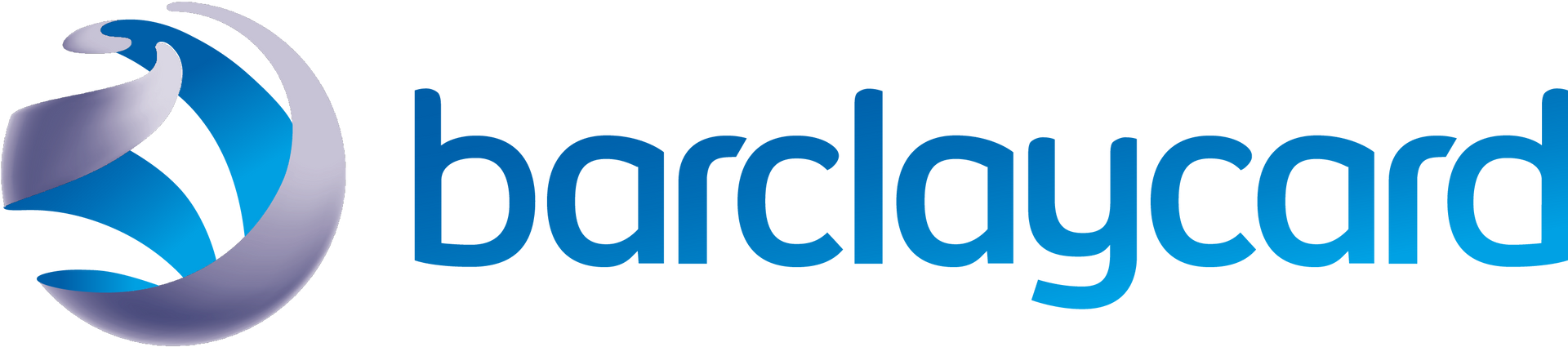 Barclaycard logo with a blue and silver globe graphic on the left and the words