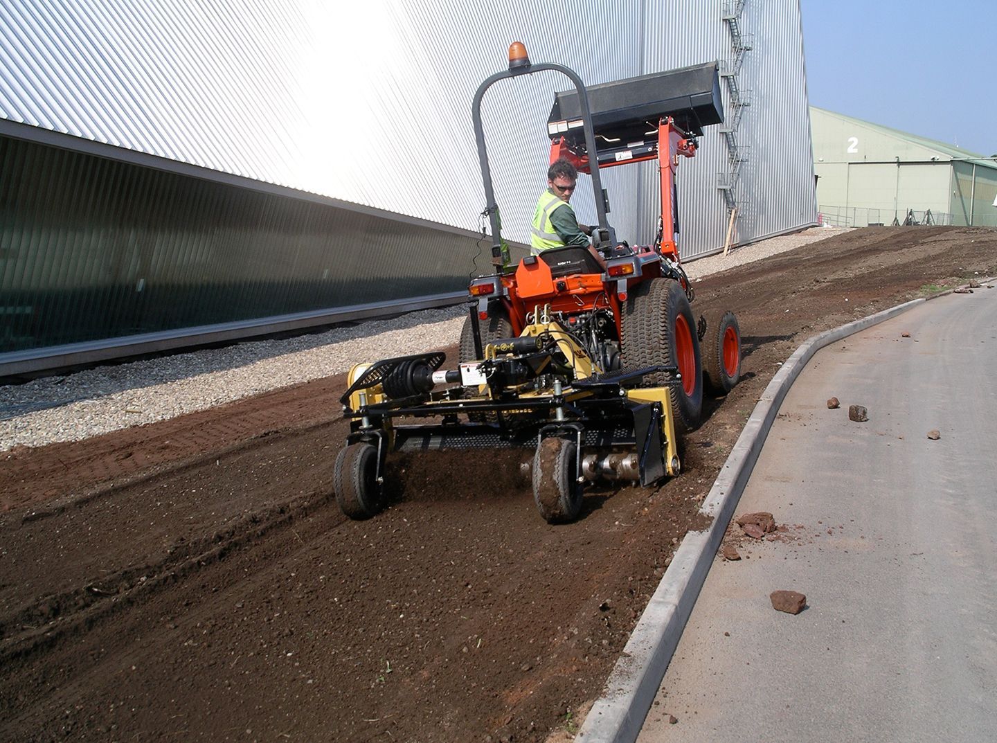 Preparation of hostile substrate in preparation for conventional seeding 