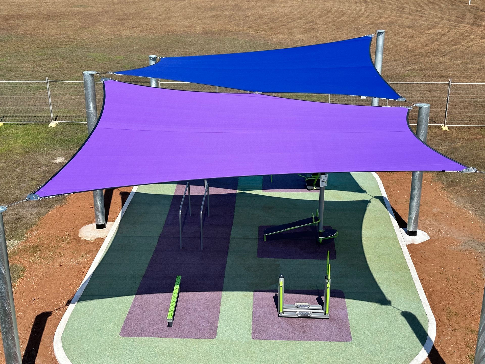 A purple Shade Sail At A School— Aerosail Engineered Fabric Structures In Winnellie, NT