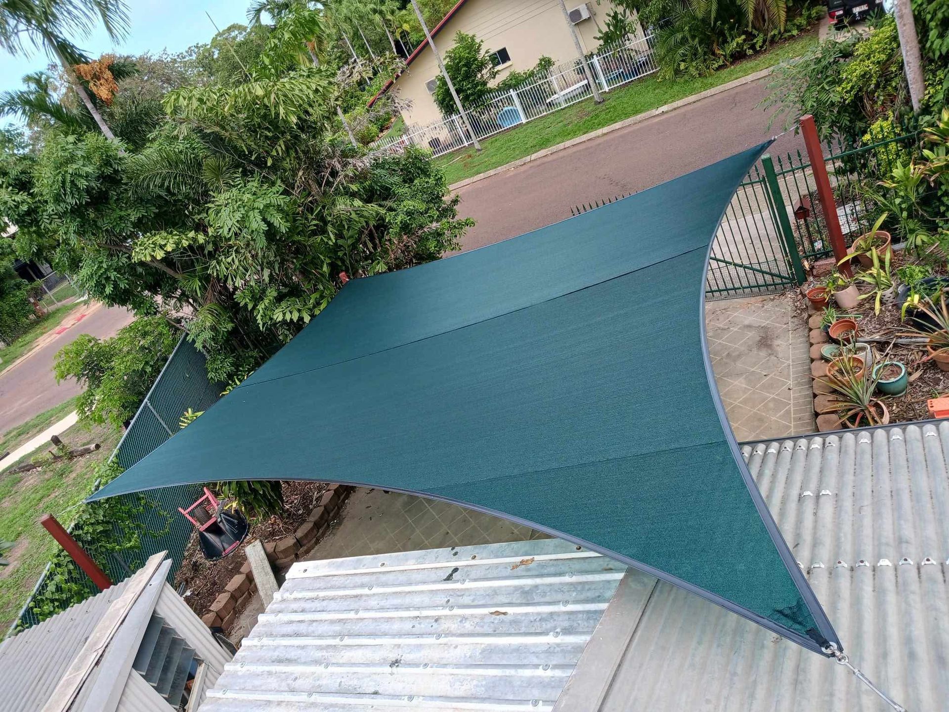 Green Shade Canopy— Aerosail Engineered Fabric Structures In Winnellie, NT