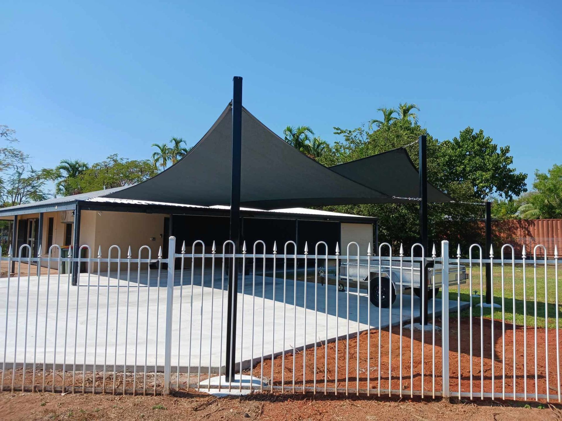 A Shade Sail Over house —Aerosail Engineered Fabric Structures In Winnellie, NT