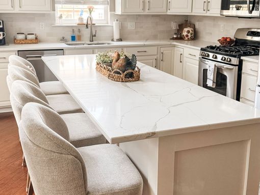 Kitchen cabinet painting in Central PA | New Countertop and Backsplash