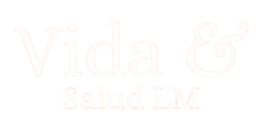 Logotipo de “Vida & Salud LM” en color claro, casi transparente.