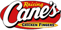 The logo for raising cane 's chicken fingers
