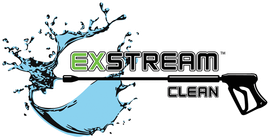 A logo for a company called exstream clean