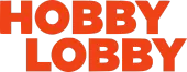 The logo for hobby lobby is red on a white background.