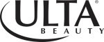 A black and white logo for ulta beauty on a white background.