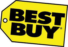 A yellow tag that says best buy on it