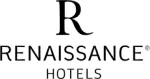 The renaissance hotels logo is black and white on a white background.