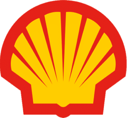 A red and yellow shell with rays coming out of it