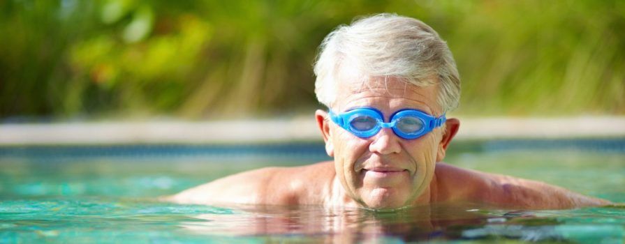 Man in Lap Exercise Pool