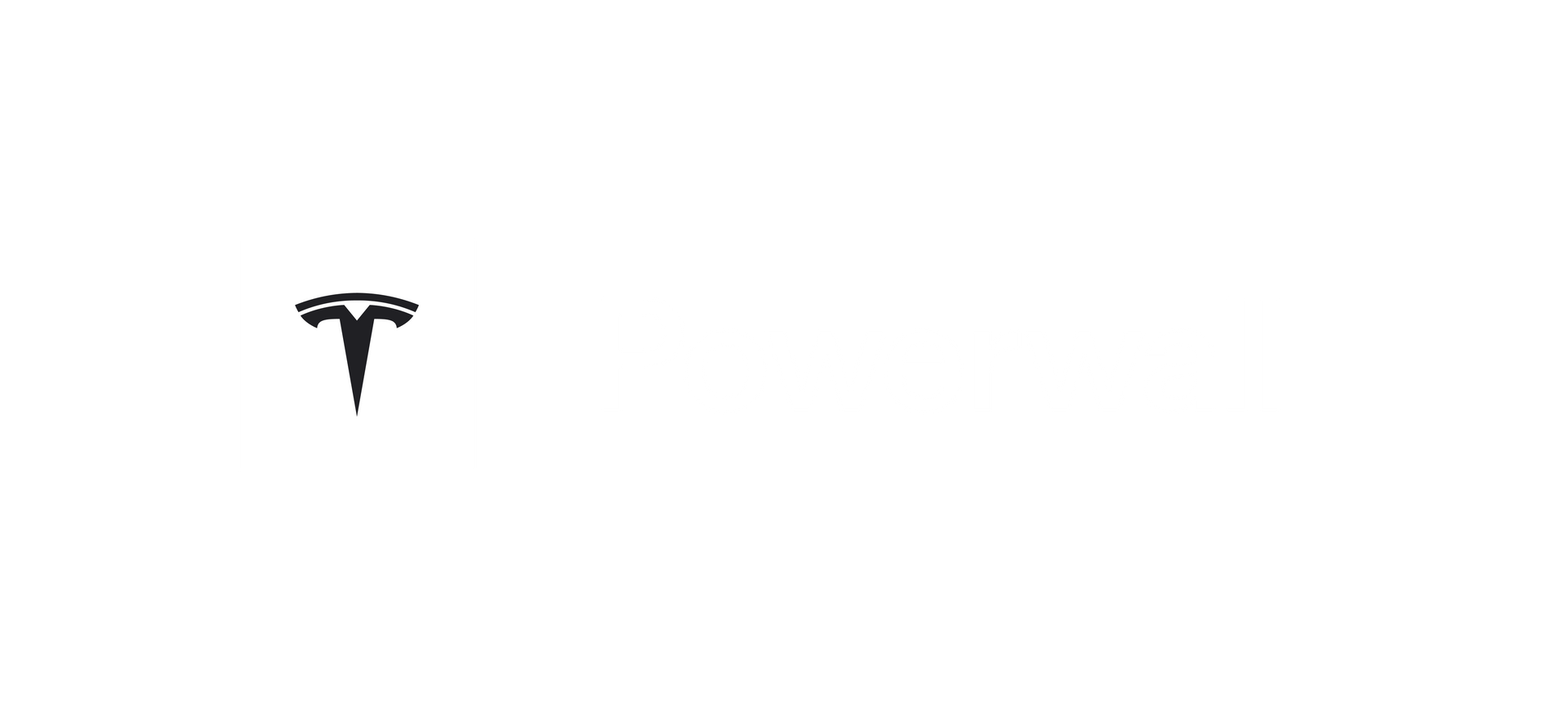 A tesla logo is shown on a white background.