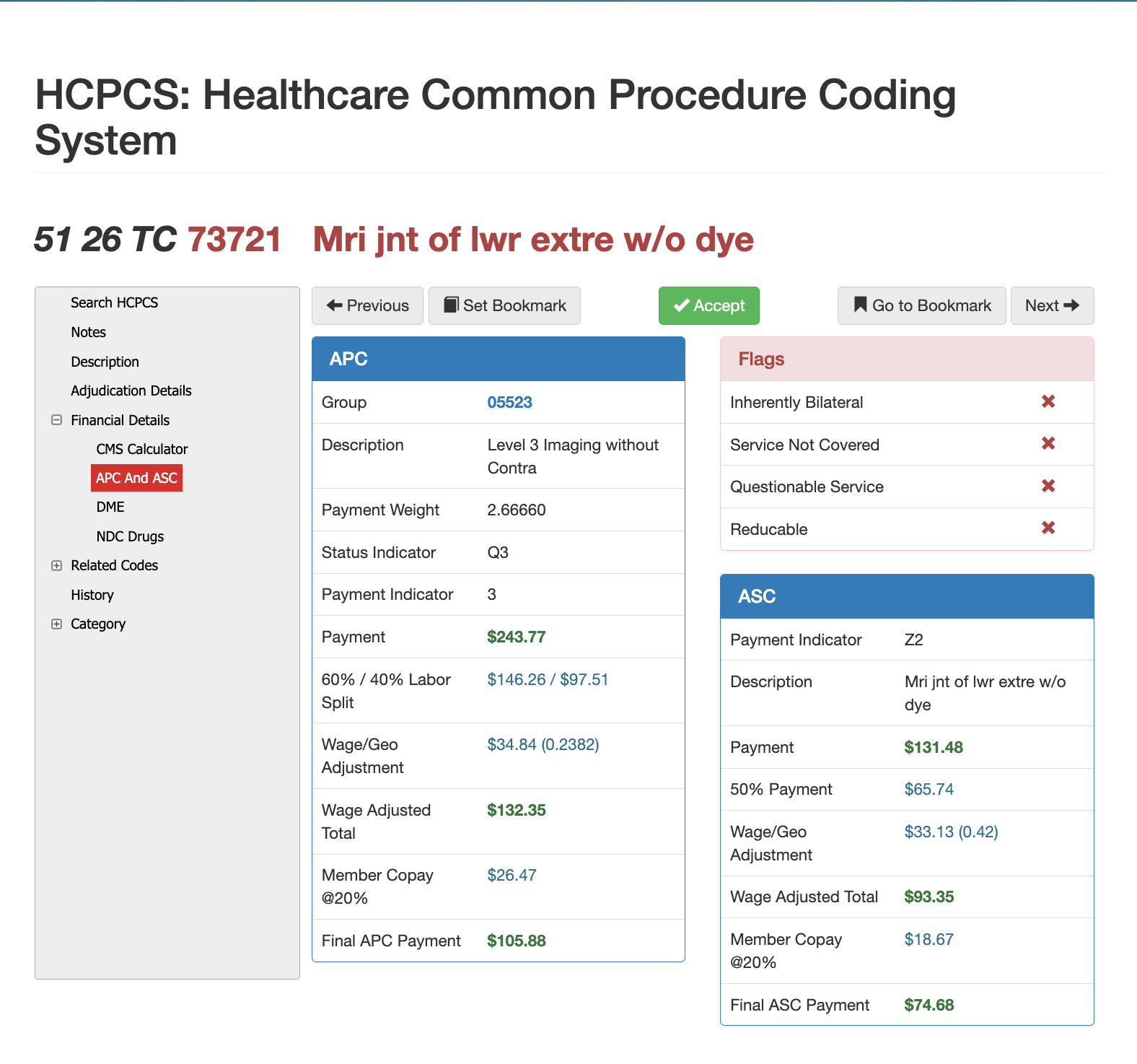 73721 cpt code,radiology imaging coding