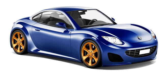 Car — Blue Car with Orange Rim in Billings, MT