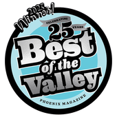 A logo for the best of the valley phoenix magazine