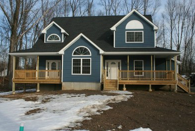 Exterior view of a renovated house