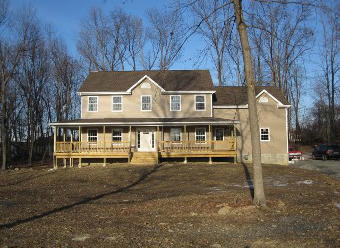 Exterior view of a renovated house