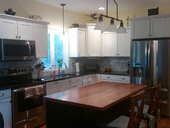 Interior of a renovated kitchen