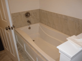 Newly installed bath tub