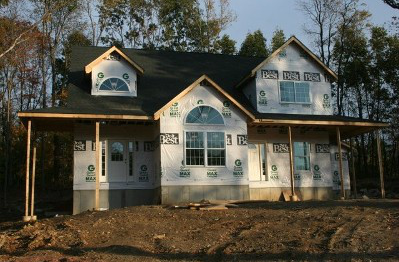 Exterior view of a renovated house